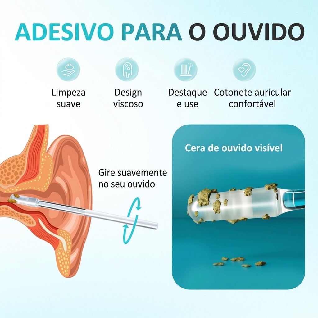 Ponta adesiva que gruda na cera